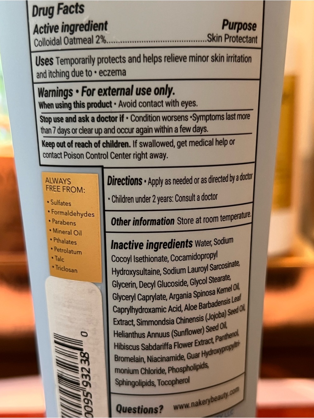 Nakery Beauty Soothing Face and body wash for Eczema, dryness, & redness New - Picture 3 of 7